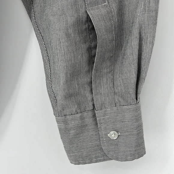 Yves Saint Laurent Long Sleeve Button Front Dress Shirt Gray 17.5 34-35 - Picture 9 of 9